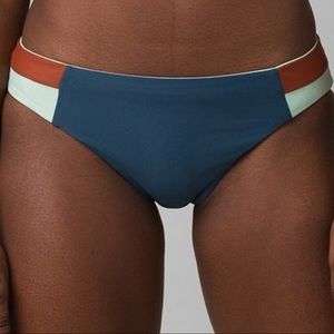 PRANA NWT INNIX BIKINI BOTTOMS ATLANTIC COLORBLOCK SWIM BLUE